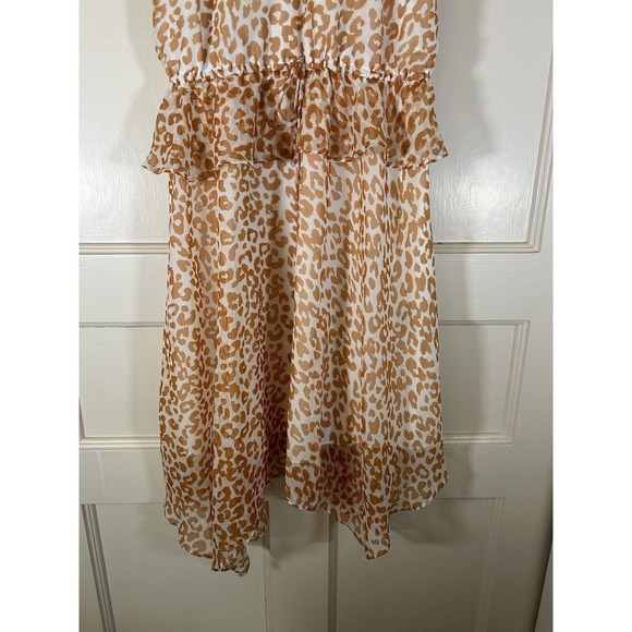 Sam Edelman Women's Animal Print Cheetah Halter Hankerchief Dress Size 6 - Picture 5 of 11